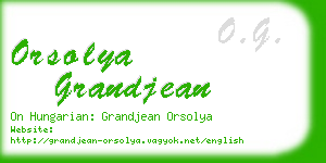 orsolya grandjean business card